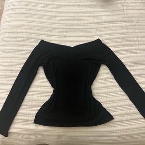 Off the shoulder long sleeve top